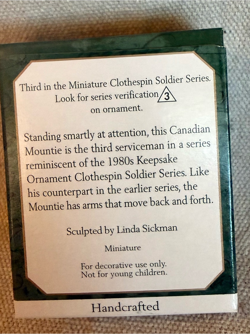 MINIATURE Hallmark Clothespin Soldiers Ornaments - Picture 9 of 10